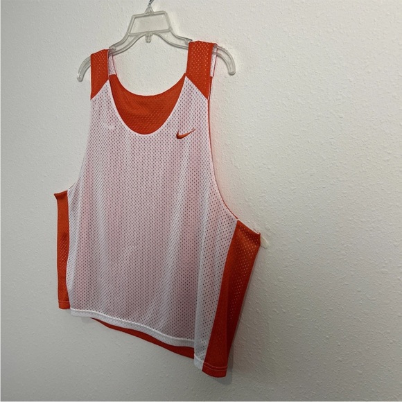 Nike Reversible Orange/White Mesh Dri-Fit Practice Jersey Men’s Lg Basketball - Picture 10 of 14